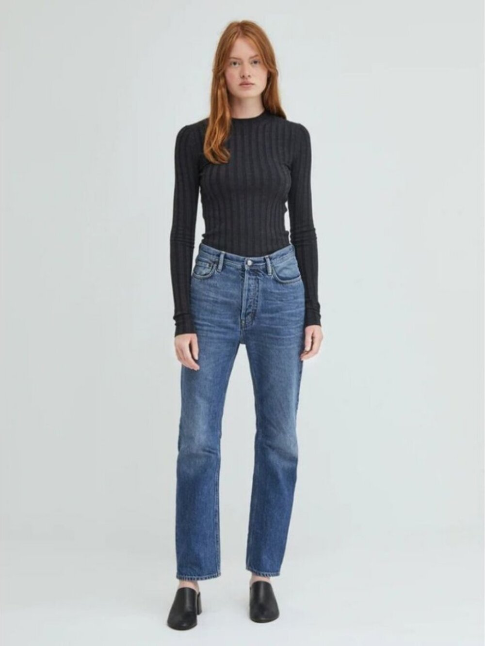 Acne Studios Log Mid Blue Jeans Size 26 Loose Fitting